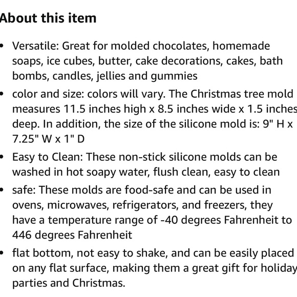 Xmas tree silicone molds - Picture 3 of 6